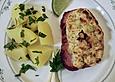 Kasseler mit Lauchzwiebel - Haube