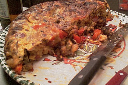 Spanische Tortillapfanne mit Gem&uuml;se und Chorizo 3