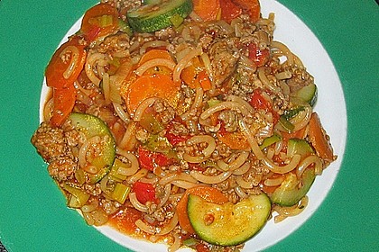 Schnelle Hack - Nudel Pfanne 11