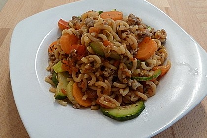 Schnelle Hack - Nudel Pfanne 5