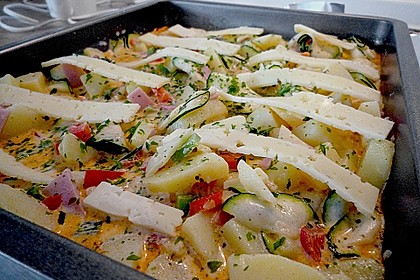 Zucchini - Paprika - Kartoffel - Auflauf 4