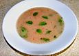 Pfirsichsuppe mit Basilikum