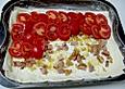 Bl&auml;tterteig mit Tomaten und K&auml;se
