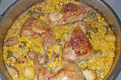 Spanische H&auml;hnchenpfanne mit Kartoffeln und Zucchini 6