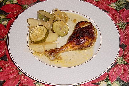 Spanische H&auml;hnchenpfanne mit Kartoffeln und Zucchini 8