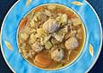Kohlsuppe mit ungebr&uuml;hter Bratwurst