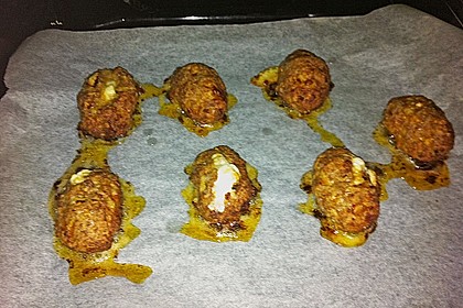 Mini - Hackbraten mit Schafsk&auml;seherz aus dem Ofen 8