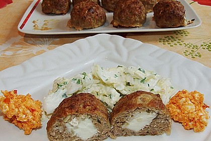 Mini - Hackbraten mit Schafsk&auml;seherz aus dem Ofen 14