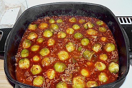 Rosenkohl - Hack - Pfanne 4