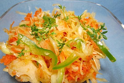 Griechischer Krautsalat mit Karotte und Paprika 1