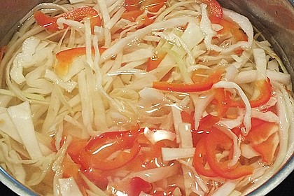 Griechischer Krautsalat mit Karotte und Paprika 3