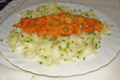 Elas Schinkennudeln mit  Pfannengem&uuml;se