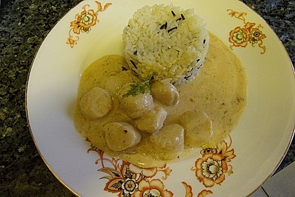 Jakobsmuscheln mit Cherry - Sahnesauce 3