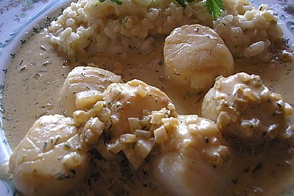 Jakobsmuscheln mit Cherry - Sahnesauce 5