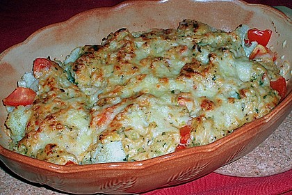 Blumenkohl, &uuml;berbacken mit K&auml;se - Lauch - Sauce 2