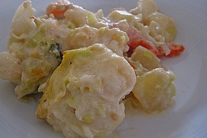 Blumenkohl, &uuml;berbacken mit K&auml;se - Lauch - Sauce 6