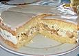 Apfel - Grie&szlig; - Torte mit Zitronenglasur