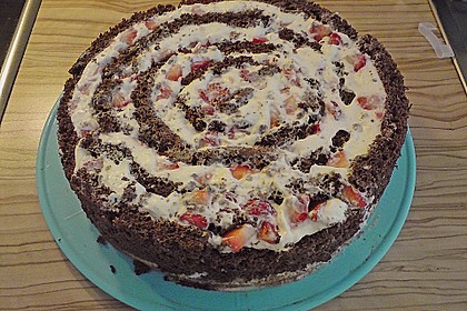 Gewickelte Erdbeer - Tiramisu - Torte 28