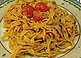 Nudeln mit Frischk&auml;se - Pesto - So&szlig;e