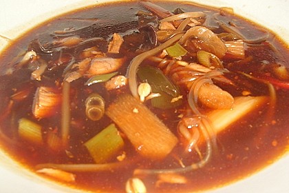 Sauer - scharfe Glasnudelsuppe 7