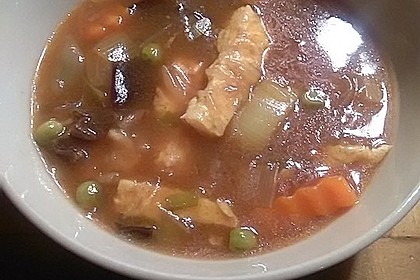 Sauer - scharfe Glasnudelsuppe 13