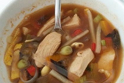 Sauer - scharfe Glasnudelsuppe 12