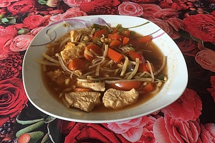 Sauer - scharfe Glasnudelsuppe 11