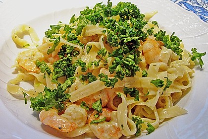 Scampi - Nudeln mit Zitronenso&szlig;e