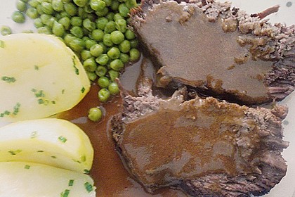 Rindsschmorbraten mit Essig und Rahm 27