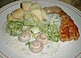 Schnitzel mit Sahne - Brokkoli - Sauce