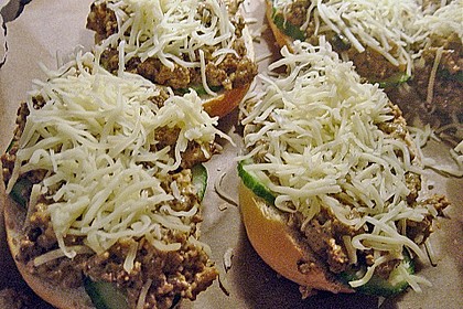 Champignon - Baguette mit Hack 1