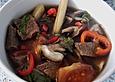 Scharfe Rindfleischsuppe