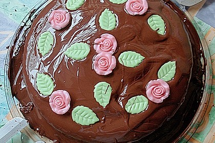 Amerikanischer Schokokuchen mit Marzipan 1