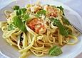 Spaghetti mit Garnelen (Black Tiger Prawns)
