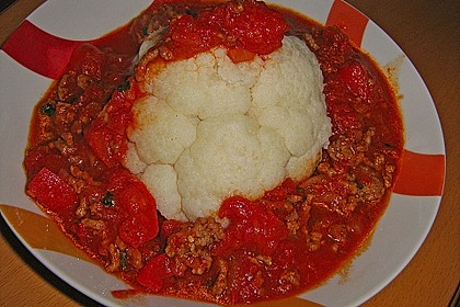 Blumenkohl mit scharfer Hackfleischsauce 12