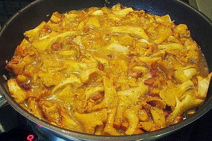 Spaghetti mit Pfifferlingen 1