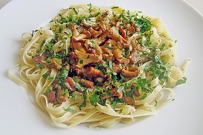 Spaghetti mit Pfifferlingen 2