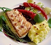 Gebratenes Skrei - Loin mit Rotweinsauce (Bild)