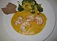 Riesengarnelen in Curry - Apfel Sauce