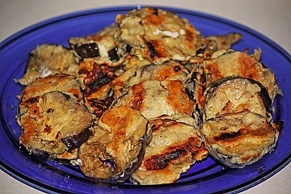 Gegrillte Aubergine im Parmesanmantel 4