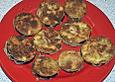 Gegrillte Aubergine im Parmesanmantel