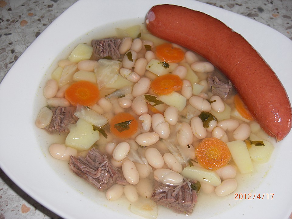 Westfälische weiße Bohnensuppe Omas Art (Rezept mit Bild) | Chefkoch.de