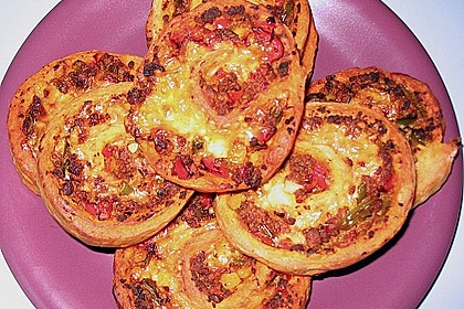 Pizza - Schnecken mit Quark - &Ouml;l - Teig 4