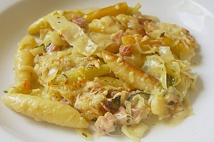 &Uuml;berbackene Kraut - Schupfnudeln 3