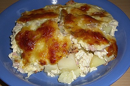 Kartoffelauflauf mit Kochschinken