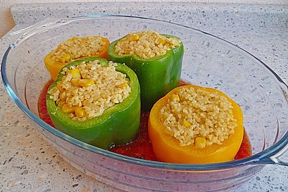 Gefüllte Paprika mit Bulgur 8