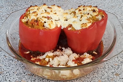 Gefüllte Paprika mit Bulgur 4