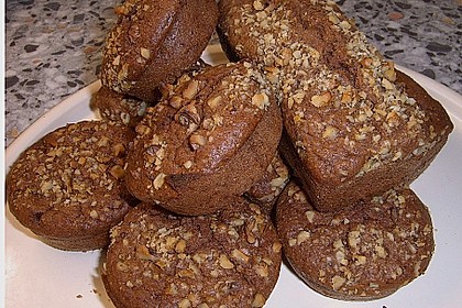 Schoko - K&uuml;rbis - Muffins mit N&uuml;ssen