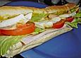Dreadys Schinken - K&auml;se - Baguette mit Krautsalat und Ei