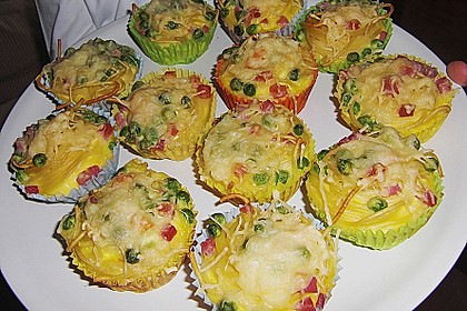 Spaghetti - Muffins mit Kr&auml;uterquark 9